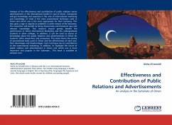 Effectiveness and Contribution of Public Relations and Advertisements