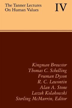Cover The Tanner Lectures on Human Values