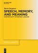 Speech, Memory, and Meaning - Bild 1