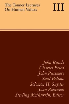 Cover The Tanner Lectures on Human Values