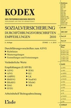 KODEX Sozialversicherung Band III 2010: Durchführungsvorschriften - Empfehlungen (Kodex des Österreichischen Rechts)