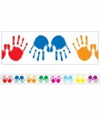 Colorful Handprints Straight Borders