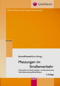 Cover Messungen im Straßenverkehr - Fehlerquellen bei Geschwindigkeits- und Abstandsmessung, Rotlichtüberwachung, Bildidentifikation + CD-ROM