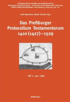 Cover Das Preßburger Protocollum Testamentorum 1410 (1427)-1529