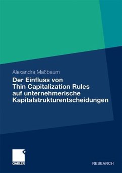 Der Einfluss von Thin Capitalization Rules auf unternehmerische Kapitalstrukturentscheidungen - Maßbaum, Alexandra