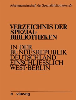 Verzeichnis der Spezialbibliotheken in der Bundesrepublik Deutschland einschliesslich West-Berlin