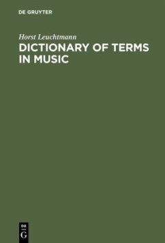 Dictionary of Terms in Music / Wörterbuch Musik - Leuchtmann, Horst