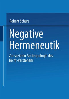 Negative Hermeneutik - Schurz, Robert