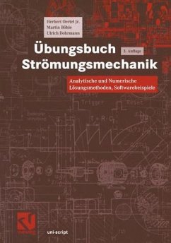Übungsbuch Strömungsmechanik Analytische und Numerische Lösungsmethoden, Softwarebeispiele - Oertel, Herbert, Martin Böhle und Ulrich Dohrmann