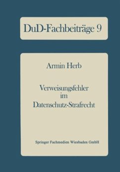 Verweisungsfehler im Datenschutz-Strafrecht - Herb, Armin