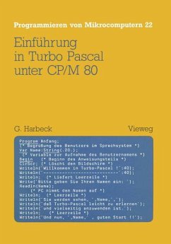 Einführung in Turbo Pascal unter CP/M 80 - Harbeck, Gerd