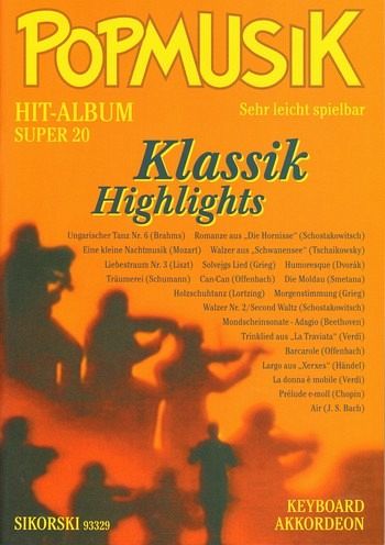 Popmusik Hit-Album Super 20 Klassik Highlights