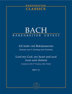 Cover Ich hatte viel Bekümmernis Kantate Nr.21 BWV21 Studienpartitur (dt)