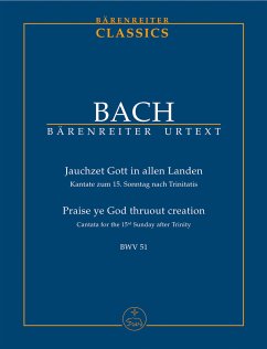 Cover Jauchzet Gott in allen Landen Kantate Nr.51 BWV51 Studienpartitur (dt)