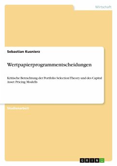 Wertpapierprogrammentscheidungen - Kusnierz, Sebastian