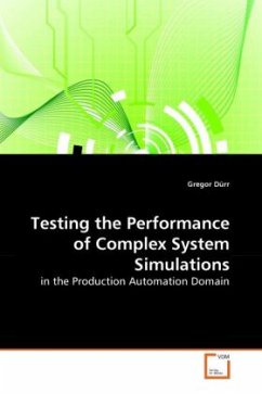 Cover Testing the Performance of Complex System Simulations