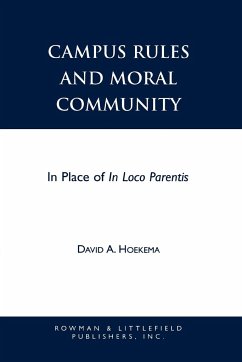 Campus Rules and Moral Community - Hoekema, David A.