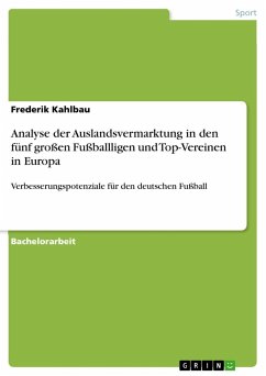 Analyse der Auslandsvermarktung in den fünf großen Fußballligen und Top-Vereinen in Europa - Kahlbau, Frederik
