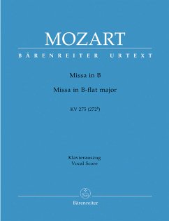 Cover Missa brevis B-Dur KV275 für Soli, Chor und Orchester Klavierauszug