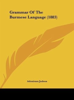 Grammar Of The Burmese Language (1883) - Judson, Adoniram