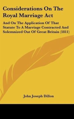 Considerations On The Royal Marriage Act