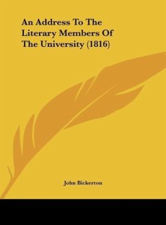 An Address To The Literary Members Of The University (1816)