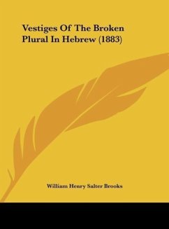 Vestiges Of The Broken Plural In Hebrew (1883)