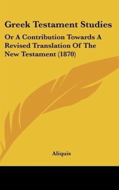 Greek Testament Studies - Aliquis