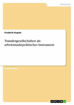 Transfergesellschaften als arbeitsmarktpolitisches Instrument - Kupitz, Frederik