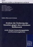 Analyse der Änderung des Gesetzes gegen den unlauteren Wettbewerb sowie dessen Anwendungsgebiete und Erscheinungsformen