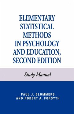 Elementary Statistical Methods in Psychology - Blommers, Paul J.; Forsyth, Robert A.