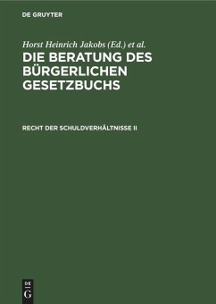 Recht der Schuldverhältnisse II - Schubert, Werner;Jakobs, Horst H.