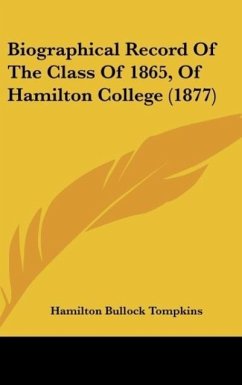 Biographical Record Of The Class Of 1865, Of Hamilton College (1877)