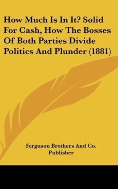 How Much Is In It? Solid For Cash, How The Bosses Of Both Parties Divide Politics And Plunder (1881) - Ferguson Brothers And Co. Publisher