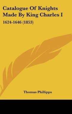 Cover Catalogue Of Knights Made By King Charles I