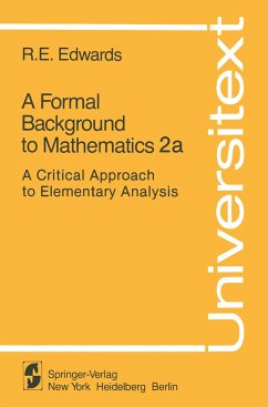 A Formal Background to Mathematics 2a - Edwards, R. E.