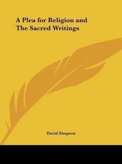 Cover A Plea for Religion and The Sacred Writings