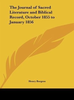 The Journal of Sacred Literature and Biblical Record, October 1855 to January 1856