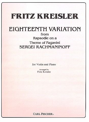 18. Variation from Rhypsody on a theme of Paganini for violin and piano 18. Variation from Rhypsody on a theme of Paganini for violin and piano