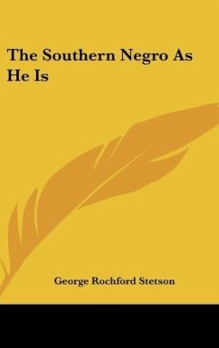 The Southern Negro As He Is - Stetson, George Rochford