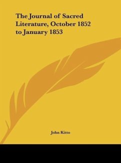 The Journal of Sacred Literature, October 1852 to January 1853