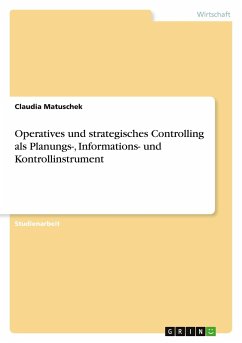 Operatives und strategisches Controlling als Planungs-, Informations- und Kontrollinstrument - Matuschek, Claudia