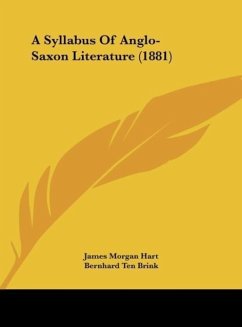 A Syllabus Of Anglo-Saxon Literature (1881)