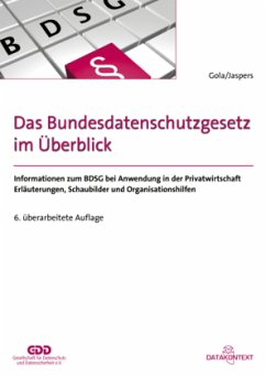 Das Bundesdatenschutzgesetz im Überblick - Gola, Peter; Jaspers, Andreas