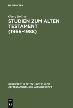 Studien zum Alten Testament (1966¿1988) - Fohrer, Georg