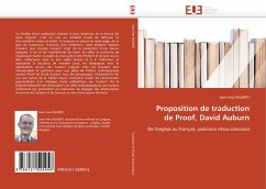 Proposition de traduction de Proof, David Auburn - PELARDY, Jean-Yves