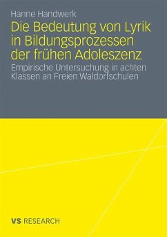 Die Bedeutung von Lyrik in Bildungsprozessen der frühen Adoleszenz - Handwerk, Hanne