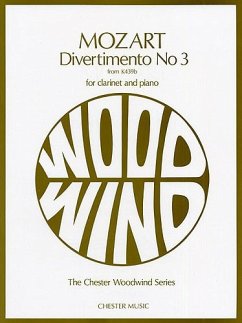 Cover Divertimento no.3 KV493b for clarinet and piano