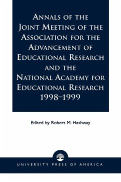 Annals of the Joint Meeting of the Association for the Advancement of Educational Research and the National Academy for Educational Research 1998-1999