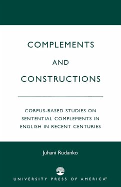Complements and Constructions - Rudanko, Juhani